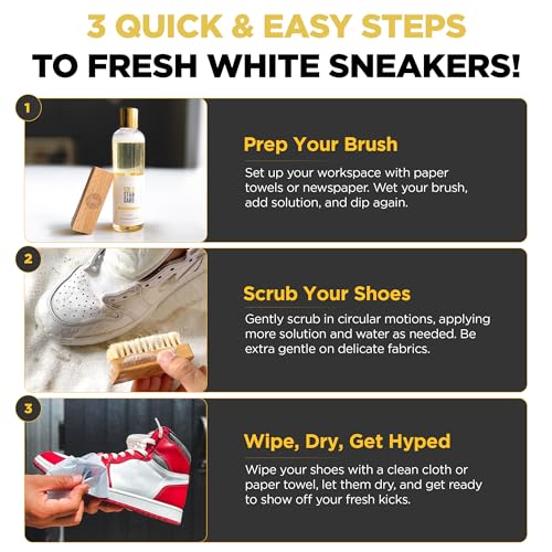 Gold Standard Shoe Cleaning Kit for White Sneakers & Tennis Shoes | Sneaker Cleaning Kit, Removes Dirt & Stains from Leather, Canvas & Mesh - style: Shoe Cleaner Kit