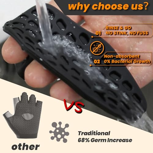 Workout Grips for Weight Lifting & WODs - Rubber Hand Callus Guard for Pull Ups, Gymnastics & Cross Training - Non-Slip Palm Protection Gloves for Men & Women