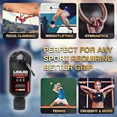Liquid Chalk Gym 50ml Fitness Anti-Slip Supplies | Anti-Slip Workout Chalk for Men Powerlifters Weightlifters Athletes Gymnasts Trainers Competitors Gym Studio Bouldering
