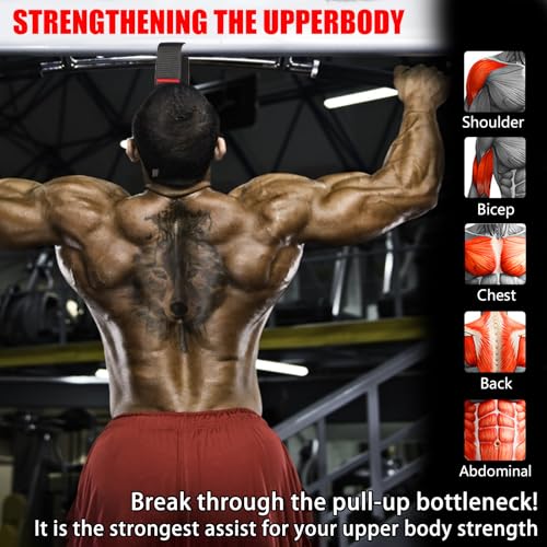 Pull Up Assistance Bands Heavy Duty Pull Up Workout Band with Feet Rest 4 Pull Up Bands Assistance Bands for Pull-Up Body Stretching Home Fitness