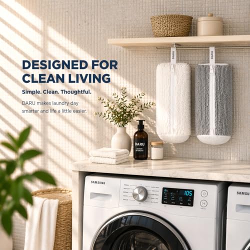 DARU 2-Pack Shoe Washing Machine Bag, Sneaker and Tennis Shoe Laundry Bags | Shoe bag for washing machine, Mesh Protection, Washer & Dryer Safe, Locking Reinforced Zipper, 360 Deep Shoe Cleaner, XL - color: White