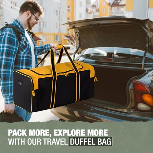 Jetstream Heavy Duty Multi Pocket Durable Sports Gym Equipment Travel Duffel Bag - color: XL 36" Gold, size: 36IN