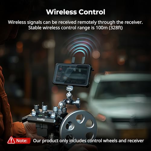 SmallRig Gimbal Control Wheels for DJI RS2 / RS 3 Pro/RS 4 / RS 4 Pro/RS 5 | Intuitive Control | Adjustable Damping | Dual Power Supply, for Heavy Duty Tripod - 4525 - style: Gimbal Wheel