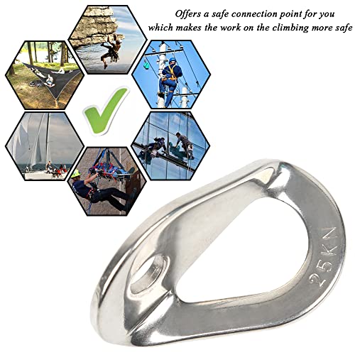 Climbing Bolt Hanger - Stainless Steel Rock Climbing Anchor Bolt Outdoor Gear Rescue Hammock Installation, Fits for Bolt, 2PCS - size: 25KN, style: M10