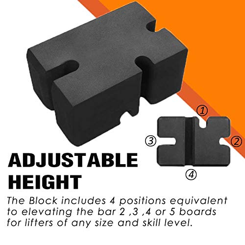 LARA STAR Bench Press Block Press Blocks Boards, Adjustable 2-5 Bench Board, Home Gym Workout Fitness Accessories for Increase Your Bench Press - color: Large