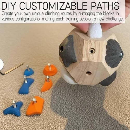 Rock Climbing Fingerboard Gifts for Rock Climbers, 3D Rock Training Ball for Grip Strength and Precision, Finger Strength Training Climbing Ball Gifts for Rock Climbers - size: 1PC