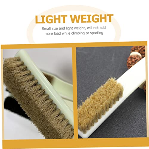 KICHOUSE 2pcs Boar Hair Bouldering Brush Compact Cleaning Tool for Sports Climbing Handle for Chalk Removal Rocks