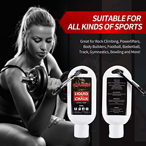 Liquid Chalk, Sports Chalk, Hand Grip Chalk,Weightlifting Chalk,Gym Chalk,Work Out Chalk for Cross Training, Powerlifting,Pole Dance - style: 50ML 5Pack