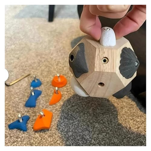 MUSM Wooden Handcrafted Boulder Block Climbing Hold Strength Training for Grip Power Precision Functional