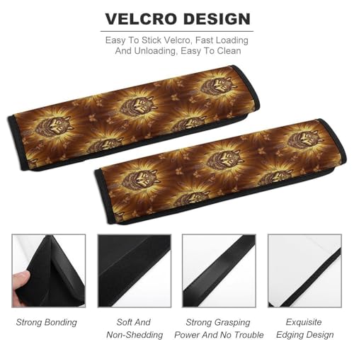 2 Pack Indian Wolf Wolves Car Seat Belt Pad Breathable Shoulder Harness Cover for Adult Use, Stroller Pushchair High Chair, Pressure Relief - color: Pattern 589