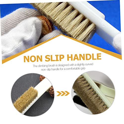 2pcs Climbing Rocks Brush Sports Cleaning Tool Natural Material for Chalk Cleaning for Bouldering and Outdoor Climbing