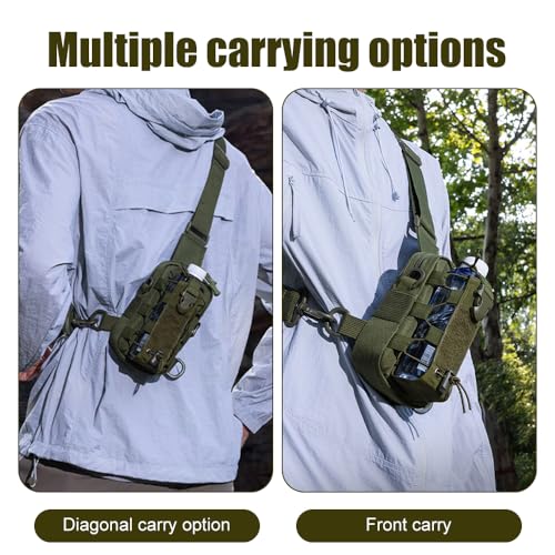 MiOYOOW Tactical Sling Bag, Waterproof Chest Pack Adjustable Crossbody Backpack for Men Women Outdoor Sports Climbing Camping - color: Black
