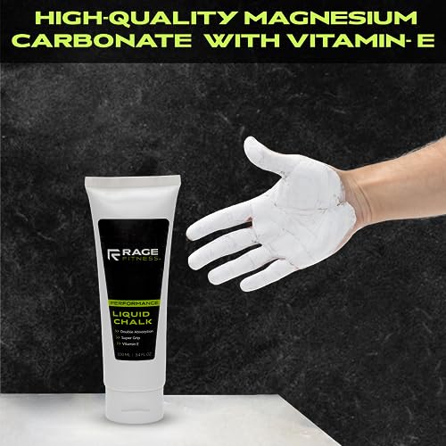 Rage Fitness Gym Liquid Chalk, Magnesium Carbonate Athletic Chalk for Excellent Grip, Gym Workout Grip Chalk, Weightlifting, Gymnastics - size: 100 mL
