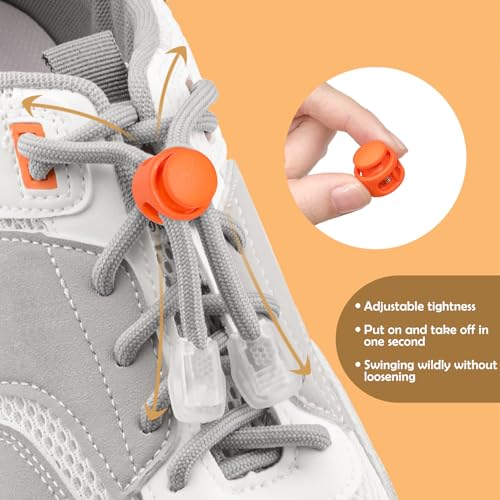 100 Pcs Coloful Plastic Spring Cord Locks for Drawstrings Double Hole Fastener Silder Toggles Clips for Buckle