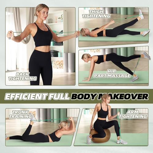 Figure 8 Resistance Bands with Handles, Arm Resistance Bands | Home Workout, Physical Therapy, Strength Training, Travel Portable, Arm workouts - color: Black - 50lbs