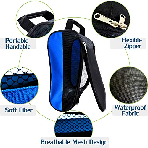 Outdoor Golf Shoes Bags Travel Shoes Bags Zippered Sport Shoes Bag (Blue) - color: Blue