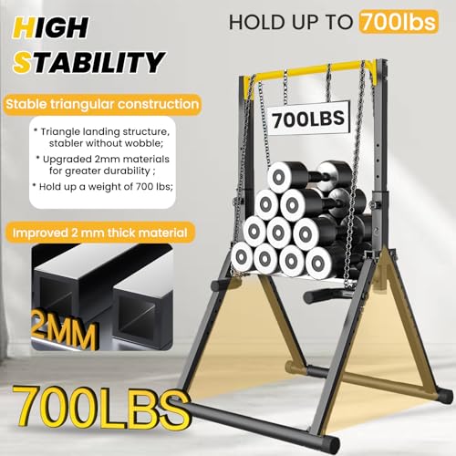 DOBESTS Power Tower Pull Up Bar Free Standing, Foldable Pull Up Station - color: Black Style 4-Yellow Bar