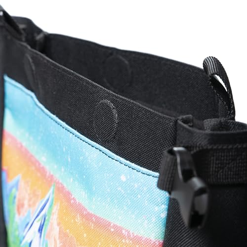 Bouldering Chalk Bucket Large Self-Standing Chalk Bag with Magnetic Closure, Fleece Lining, Zippered Pockets & Brush Holders