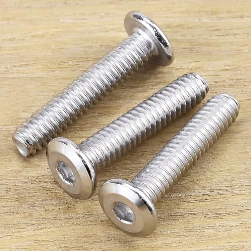 1/4-20 x 1 Hex Socket Head Cap Screws, 304 Stainless Steel 18-8, Chamfered Countersunk Machine Screws for Furniture, Binding, Machinery, Automotive, DIY Projects, 25 PCS - size: 1/4-20 x 1"