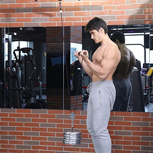 Home Gym Fitness Pulley Cable DIY Kit- Loading Pin 661lbs Capacity- Arm and Forearm Strength Trainer- Pulley System Workout Gear