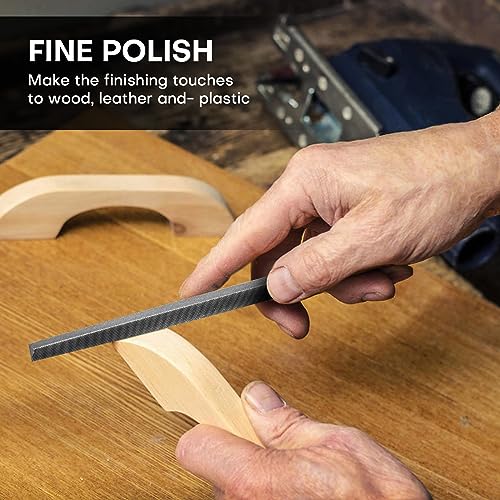6" Triangular Medium Cut File, Double Cut Teeth, Made of High Carbon Steel, Half Round Hand File Without Handle, Suitable for Shaping Metal, Wood, etc - color: Triangular File, size: 6 Inch