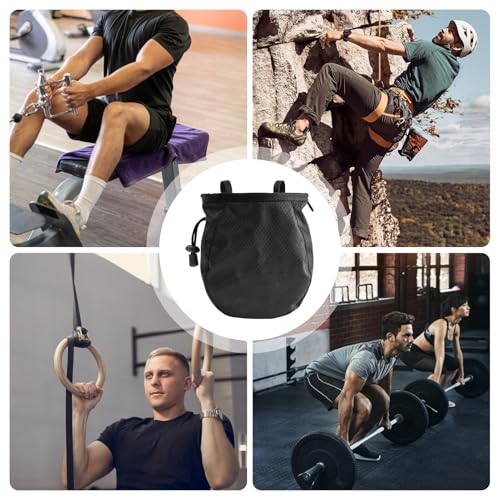 Climbing Chalk Bag Lightweight Leakproof Adjustable Pouch | Outdoor Bouldering Chalk Pouch for Outdoor Weight Lifting Training Mountaineering Climber Athlete Instructor