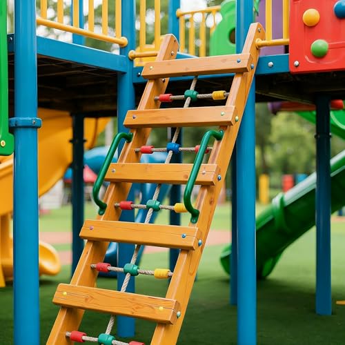 17 Inch Green Playground Handles Indoor Kids Monkey Bar Ladders 6Pcs | Heavy Duty Solid Metal, Non-Slip Matte Green Powder Coating, Comfy Secure Hand Grips for Playset Swing Set Climbing Frame - color: Green-6pack