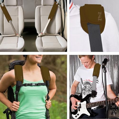 ZINZ Ultra Thick & Breathable Universal Shoulder Pad Cushion for Bag - Long & Comfort - color: Coffee