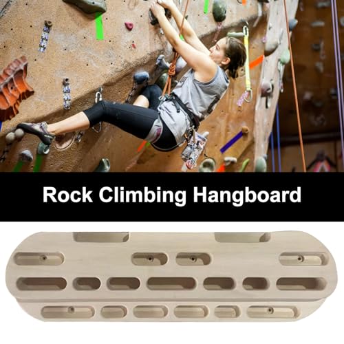 Rock Climbing Hangboard Hand Grip Strengthener, Forearm Exerciser | Multiple Grip Positions Portable Design, Easy Installation, for Climbing, Bouldering, Backpacking, Gymnastics, Recovery