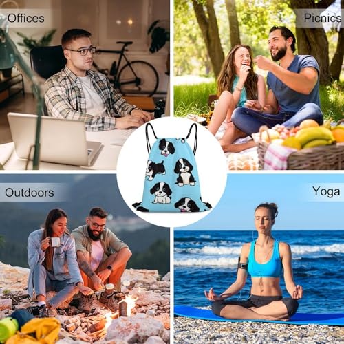 Drawstring Backpack Gym Sackpack Lightweight Waterproof String Bag for Sports Travel Yoga Beach Swimming, Men Women Unisex, Cute Boston Terrier Bags - color: Picture (25)