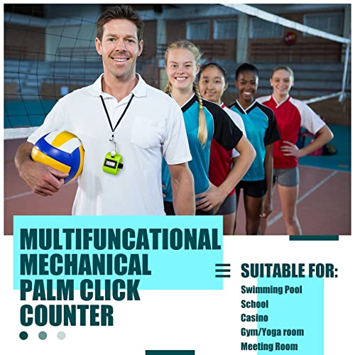 Kingdder 25 Pcs Hand Held Tally Counter 4 Digit Mechanical Palm Click Counter Handheld Tally Number Clicker for Counting Numbers Golf Sports Events Office Stadium - color: Multi Colors