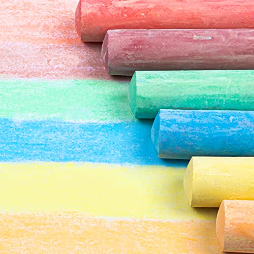 feela Sidewalk Chalk, 18 Colors 72 Pack Sidewalk Chalk Bulk Set, Jumbo Outdoor Chalk For Family, Paint on Sidewalk School Chalkboard Blackboard Street Playground - color: 72 pack