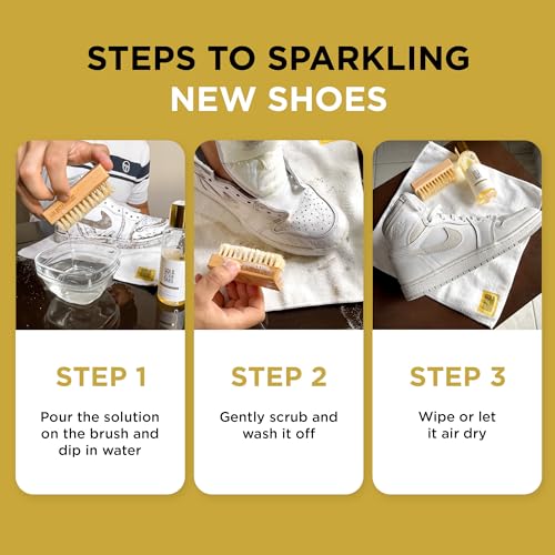 Gold Standard Shoe Cleaning Kit for White Sneakers & Tennis Shoes | Sneaker Cleaning Kit, Removes Dirt & Stains from Leather, Canvas & Mesh - style: Starter Set