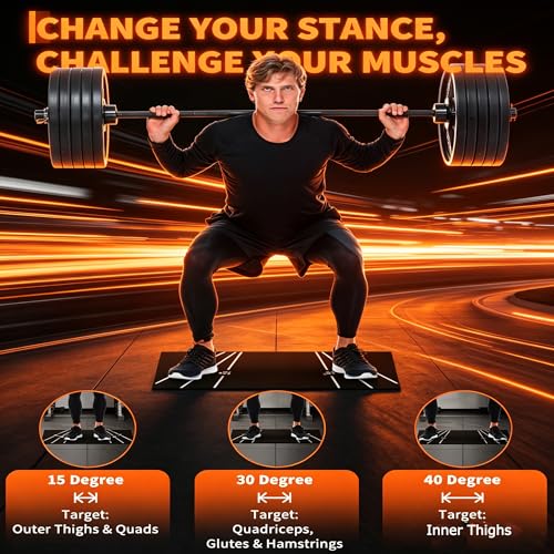 Garvee Squat Wedge Block 15° - Heel Elevated Slant Board for Squats, Knees over Toes & Weightlifting, 1000lb Capacity, Non-Slip One-Piece Design, Home Gym Accessory