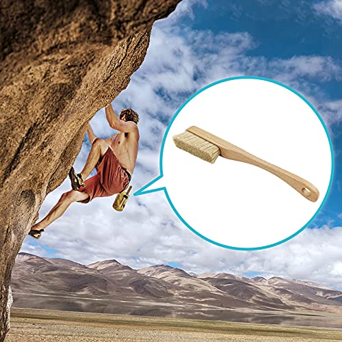 Premium Rock Climbing Brush with Thick Ultra Durable Boar's Hair Bristles, Bouldering Brush with Strong Handle, Climbing Gift for Rock Climbers (CJ-CB2008A+CJ-CB2045B(2 Pcs)
