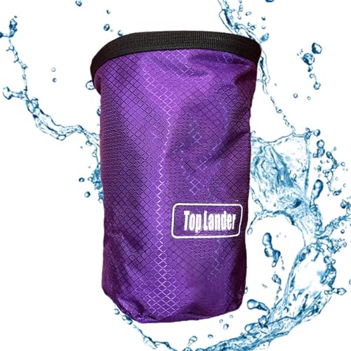 Rock Climbing Bag Anti-Slip Multifunctional Flexible | Waterproof for Climbing Bouldering Gymnastics Fitness Weight-Lifting Strongman Gym Workout Bouldering Chalk Pouch Climbing - color: Purple