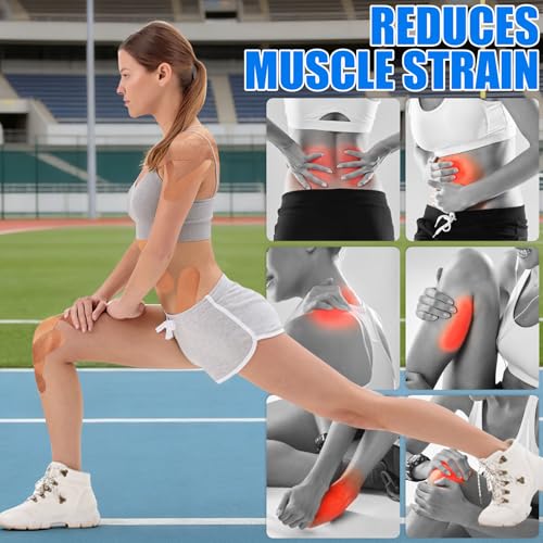 3 Rolls Kinesiology Tape, Waterproof, 3in x 5.5yd, Beige | Waterproof & Sweat-Resistant, Breathable Latex-Free Cotton, For Shoulder, Knee, Fit Sports, Workouts & Active Training - color: Beige 3in