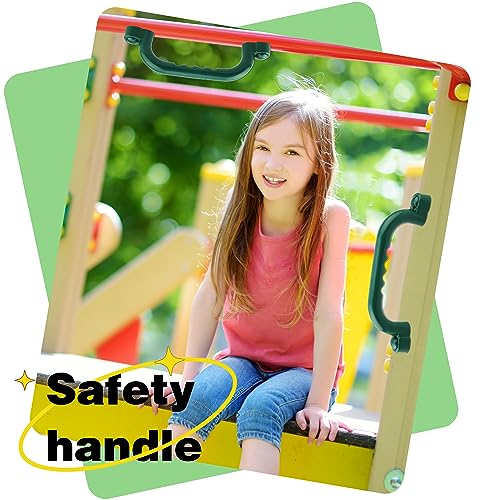 4 Pieces Kids Playground Safety Handles Swingset Grab Handle Playground Accessories for Child Backyard Playhouse Treehouse - color: Green, Blue