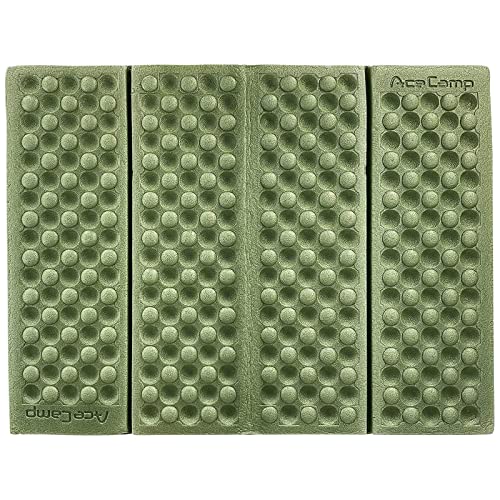 AceCamp 3940 Portable Lightweight Mini Waterproof Folding Mat, Foam Sitting Pad for Outdoor Activities, Foldable Kneeling and Seat Cushion for Comfort, Red - style: Green 2pcs