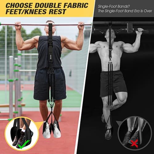 Pull Up Assistance Bands, Resistance Bands for Pull Up Bar Workout, Adjustable Heavy Duty Pull Up Assist Equipment with 4 Assistance Bands, Home Gym Fitness Exercise Strength Training - color: 1-Black