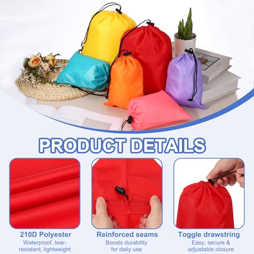 Drawstring Bag with Toggle, Stuff Sack String Waterproof Travel Storage Bags Cinch Stuff Pouch -Fitting for Yoga - color: Sky Blue