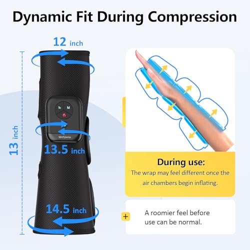 Comfytemp Air Compression Hand and Wrist Massager with Heat and Compression | Extend to Forearm, FSA Eligible HSA, Recovery for Carpal Tunnel, Tennis Elbow, Birthday Gift for Men Women (Length 13")