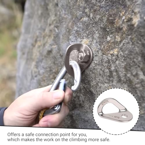 Climbing Bolt Hanger - Stainless Steel Rock Climbing Anchor Bolt Outdoor Gear Rescue Hammock Installation, Fits for Bolt, 2PCS - size: 30KN, style: M10