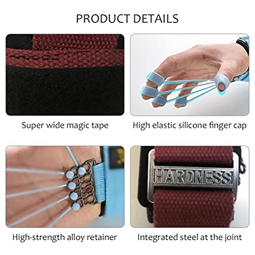 Finger Exerciser - Finger and Hand Extensor Trainer Exerciser with Resistance Band Stretcher Strengthener Finger Flexion Extension Training Strengthener