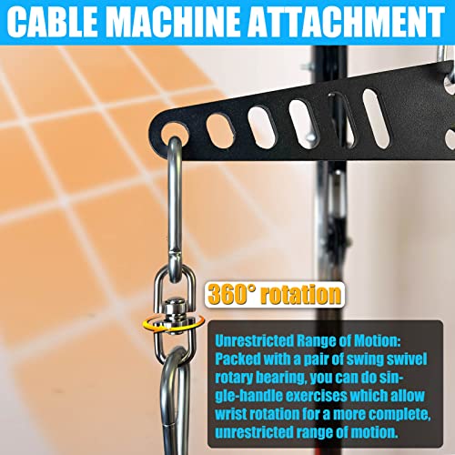Multi-Grip LAT Pull Down Bar for Home Gym Fitness, Spreader Plate LAT Pulldown Attachments for Pulley System Cable Machine, Double to Single Cable Attachment Exercise Handle - color: Multi Hole Bar 1