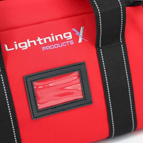 Lightning X Customizable Large EMT Medic First Responder EMS Trauma Jump Bag w/Embroidered Name - RED - color: Red