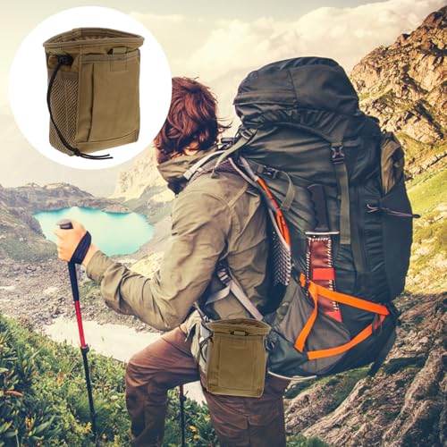 Vaguelly Waist Pouch Outdoor Storage Solution Lightweight Outdoor Utility Adjustable Drawstring Chalk Bag Made of Sturdy Oxford Cloth Multipurpose Fanny Pack for Camping and Hiking