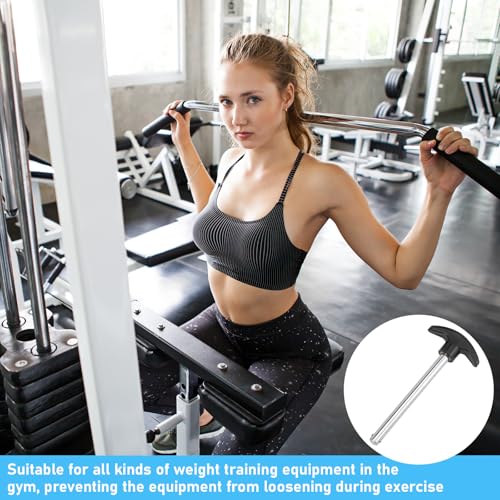 Weight Stack Pin Crescent-Shaped, Weight Machine Pin Pin Tensile 3/8 Inch Diameter 4.4 Inch Locking Space Weight Lifting Machine Pins for Home Gym Exercise Machine Accessories