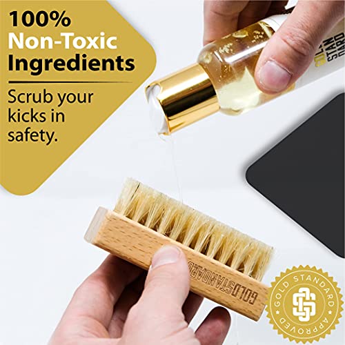 Gold Standard Shoe Cleaning Kit for White Sneakers & Tennis Shoes | Sneaker Cleaning Kit, Removes Dirt & Stains from Leather, Canvas & Mesh - style: Starter Set