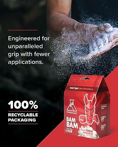 Friction Labs Premium Loose Climbing Chalk | High-Performance Hand Chalk with Superior Grip for Bouldering, Climbing, Long Lasting & Skin Friendly Powdered Chalk - size: 12 oz/340 g - Loose Chalk, style: Super Chunky Texture - Bam Bam